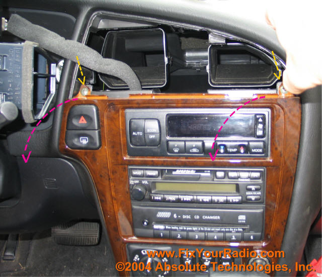 How to remove 2001 nissan pathfinder stereo